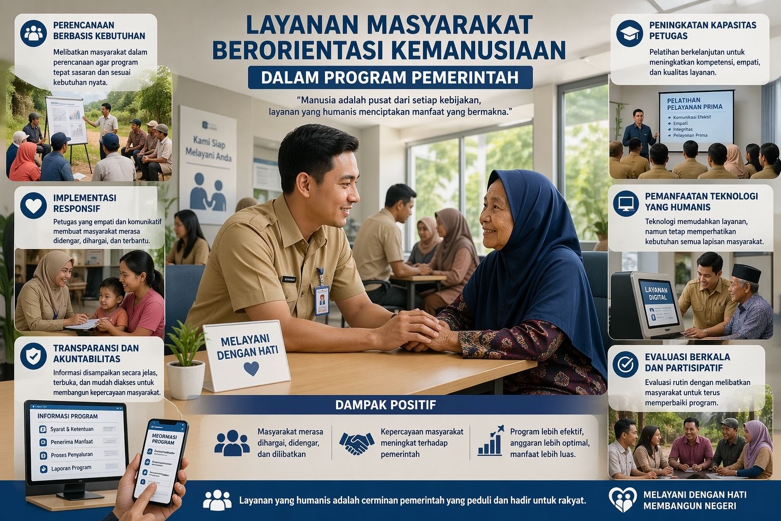 Layanan Masyarakat Berorientasi Kemanusiaan dalam Program Pemerintah